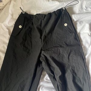 black parachute pants